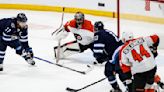 Samuel Ersson makes 35 saves, Flyers beat NHL-leading Jets 2-0