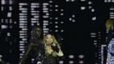 US pop star Madonna performs onstage during a free concert at Copacabana beach in Rio de Janeiro, Brazil