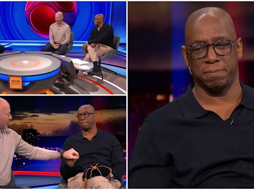 Ian Wright reduced to tears after being given special gift by Gary Lineker on final MOTD outing