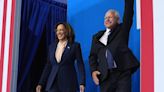 Kamala Harris Continues Blue Suit Style Streak With Tim Walz and His Wife Gwen at Philadelphia Campaign Rally