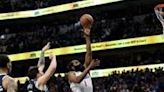 James Harden of the Los Angeles Clippers shoots the ball while defended by Luka Doncic in the Clippers' victory over the Dallas Mavericks in game four of their NBA...