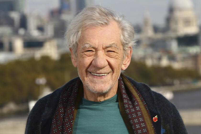 Ian McKellen 'looking forward to returning to work' after falling off London stage