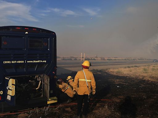 California firefighters make significant progress against wildfire east of San Francisco Bay
