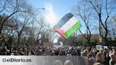 Archivada la causa judicial por la lona gigante que pedía el boicot a McDonald's con una bandera palestina en Madrid