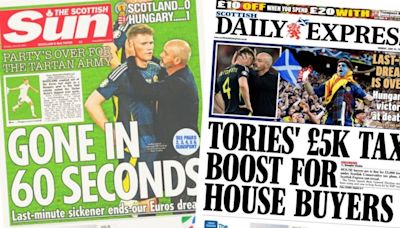 Scotland's papers: Euro dream 'gone in 60 seconds' and election pledges