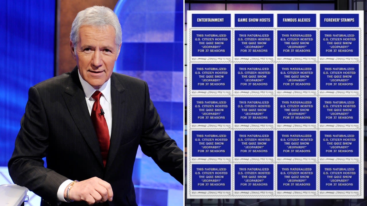 Late 'Jeopardy!' host Alex Trebek honored with USPS 'Forever stamp'