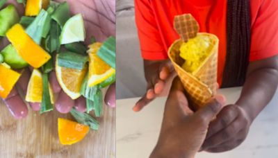 Wait, What? Man Prepares Ice Cream Using Bhindi & Citrus In Viral Food Reel
