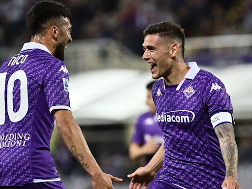 Con acento argentino: los gritos de Nico González y Lucas Martínez Quarta en la goleada de la Fiorentina ante el Sassuolo