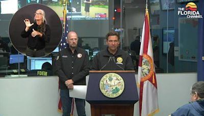 Gov. DeSantis tours Steinhatchee after Hurricane Debby makes landfall as a Category 1 hurricane