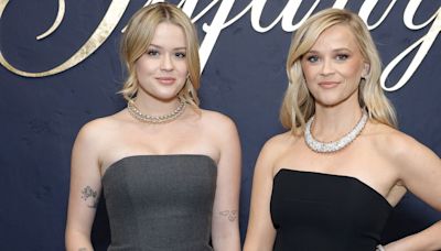 Reese Witherspoon and Daughter Ava Coordinate in Strapless Dresses and Diamonds