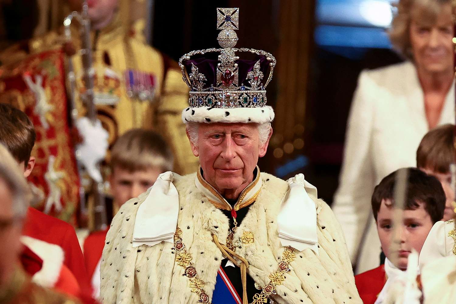 King Charles Appears Annoyed with Royal Robe Snafu During the State Opening of Parliament