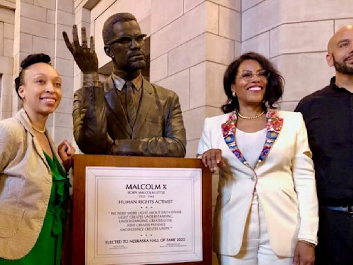 Omaha-born Malcolm X takes a place in Nebraska Hall of Fame amid cheering, sculpted bust unveiled