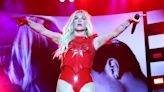 Kesha Kicks Off West Hollywood Pride in Red Latex Spike Top and HotPants for Outloud Music Festival 2024 Performance