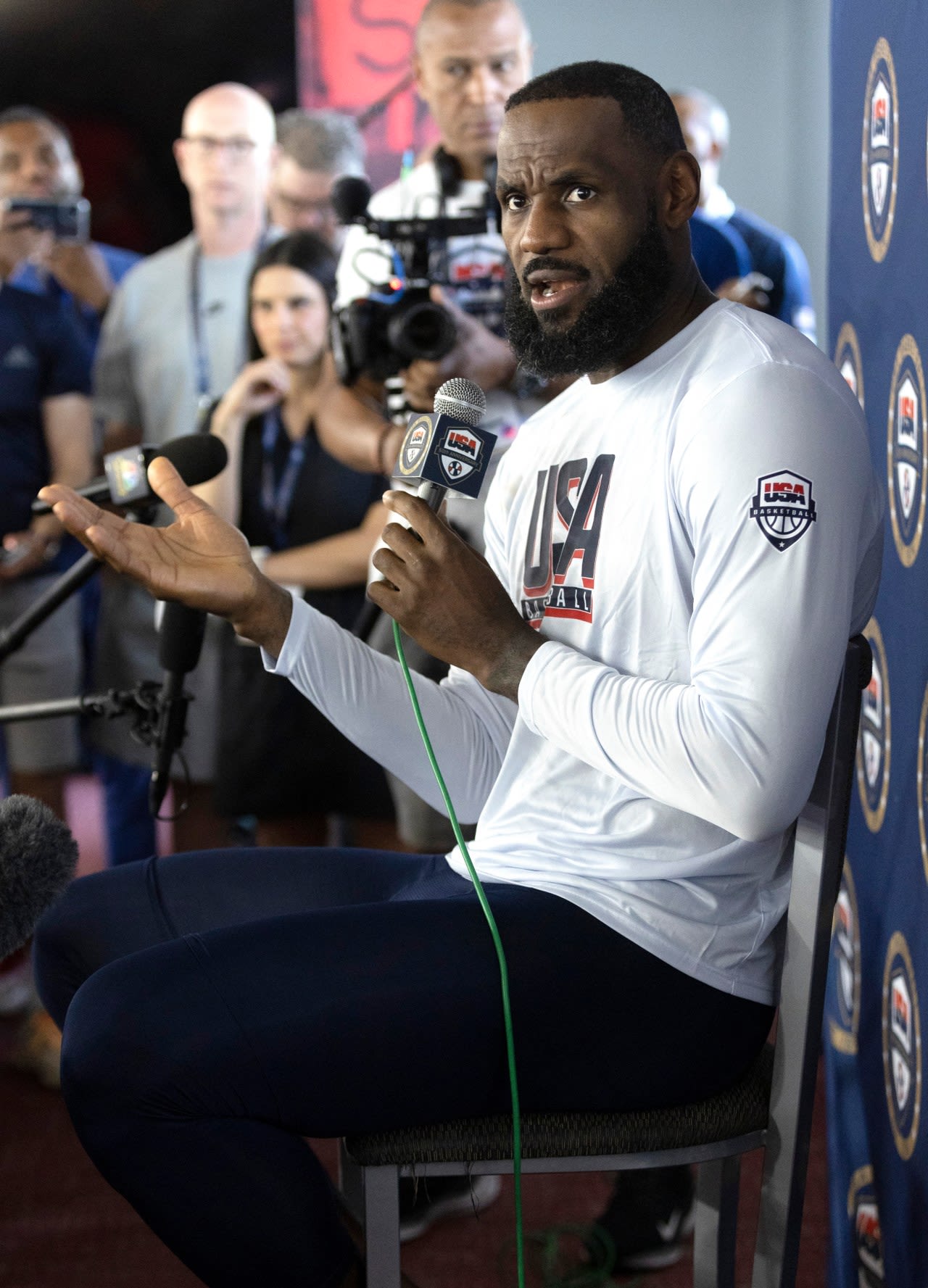 Back for a 4th Olympics run, LeBron James says gold is all that matters