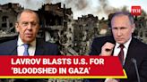 Russian FM Backs Palestine In Fiery Attack At UNSC As Israeli Envoy Listens | Gaza War | Watch