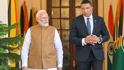 PM Modi Hosts Jamaican Counterpart Andrew Holness At Hyderabad House