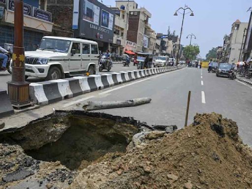 Ayodhya: Ram temple road caves in, thrice in four days; glare on govt's slapdash construction