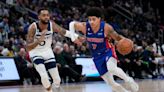 Limitados Pistons superan 135-118 a Timberwolves