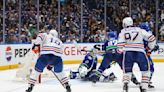 Bouchard scores in OT to lift Oilers to 4-3 win over Canucks in Game 2 to even playoff series