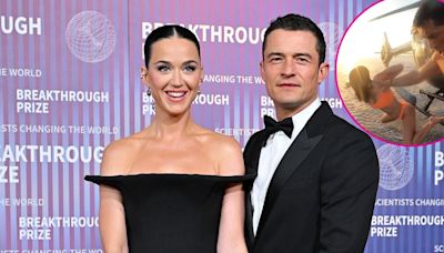 Shirtless Orlando Bloom, Bikini-Clad Katy Perry Jump Out of Helicopter in Romantic Post