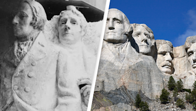 People are just finding out what Mount Rushmore was supposed to look like before funding ran out