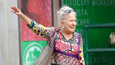 Bette Midler, 78, dons multi-patterned top with Capri jeans in NYC