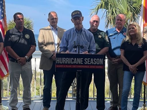 Senator Rick Scott talks hurricane preparedness in Mexico Beach