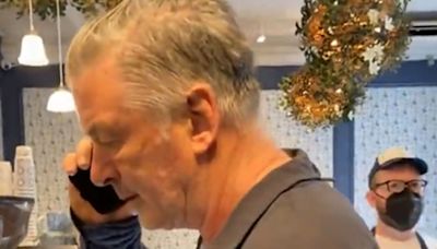 Moment Alec Baldwin lashes out at anti-Israel protester who taunted Rust star