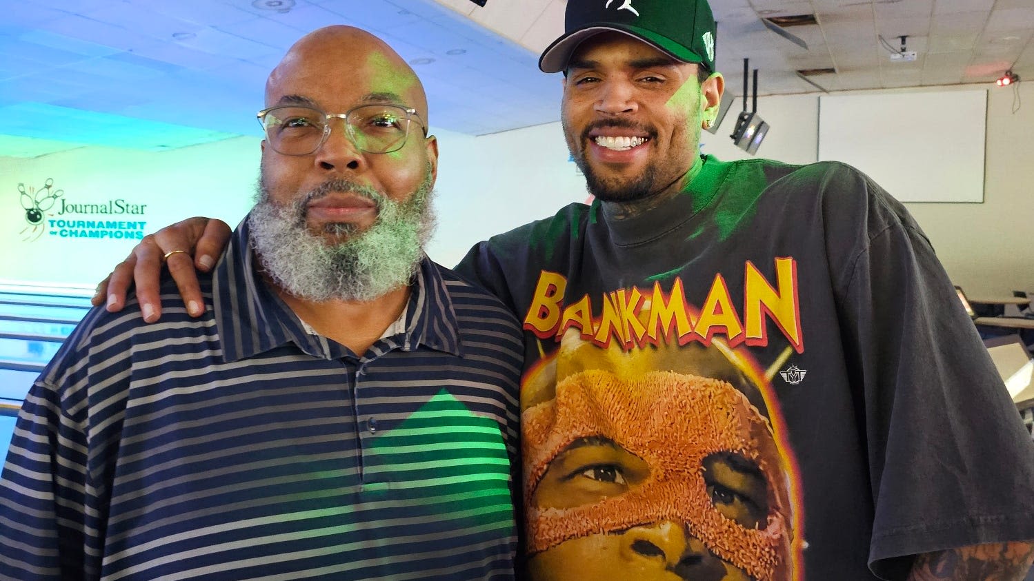 R&B superstar Chris Brown goes bowling and practices in Peoria ahead of Chicago concerts