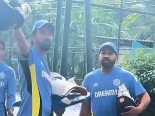 Watch: KL Rahul 'worried over rain threat', Rohit Sharma smiles it off | Cricket News - Times of India