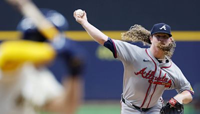 Braves' Grant Holmes won't forget his gem of a first MLB start and a moment with his dad