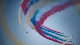 Red Arrows route over Kent today as rain threatens flypast