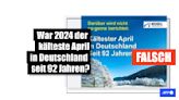 Temperaturen im April 2024 waren höher als in vergangenen Jahren