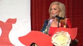 Kim Mulkey speaks at American Heart Association 'Go Red for Women' luncheon