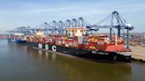 One of the biggest cargo ships in the world docks at UK port