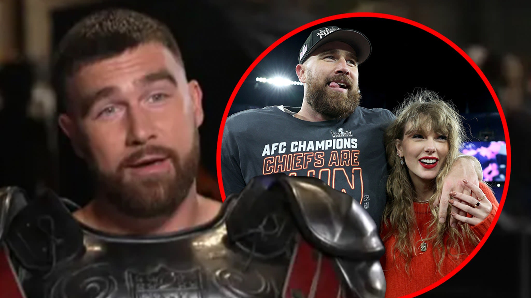 Travis Kelce Jokes He's Taylor Swift's 'Arm Candy'