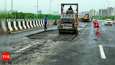 Gurgaon: 70m stretch of Dwarka expressway damaged 4 months after launch, repaired; NHAI to launch probe | Gurgaon News - Times of India