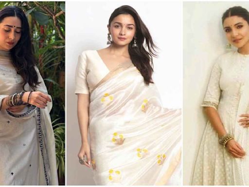 Navratri 2024 Day 5 color: 5 ways to rock white looks, from Alia Bhatt to Karisma Kapoor