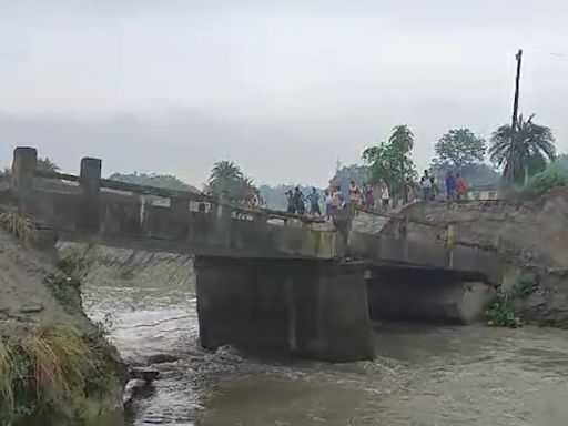 Falling like ninepins: Two bridges collapse in Bihar’s Siwan amid rain, seventh incident in 15 days