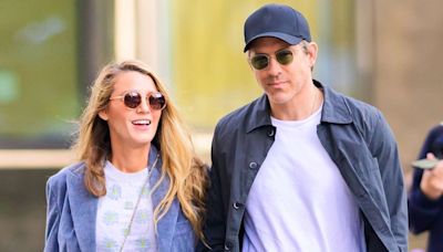 Blake Lively and Ryan Reynolds Cozy Up in Matching Blue-on-Blue Outfits Ahead of Their Anniversary