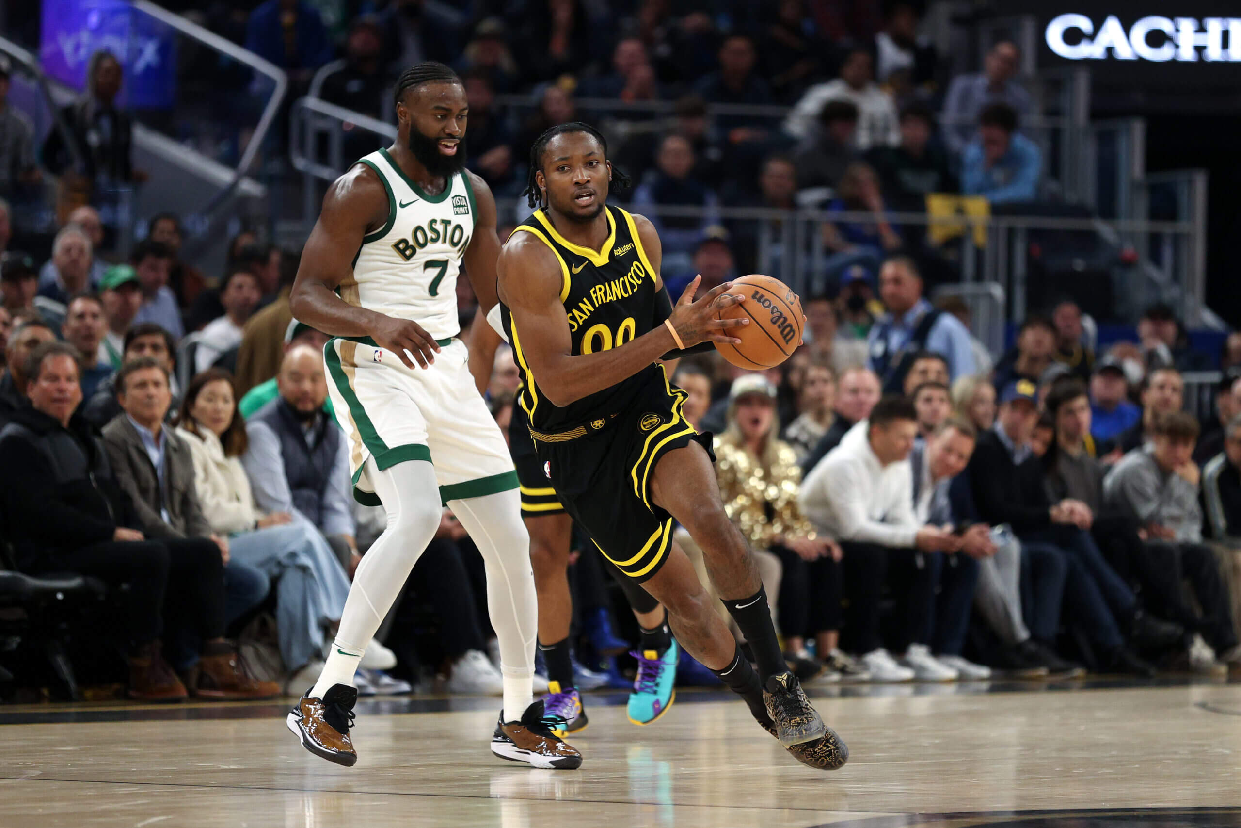 Kawakami: Jonathan Kuminga's Jaylen Brown comp and other playoff points for the Warriors