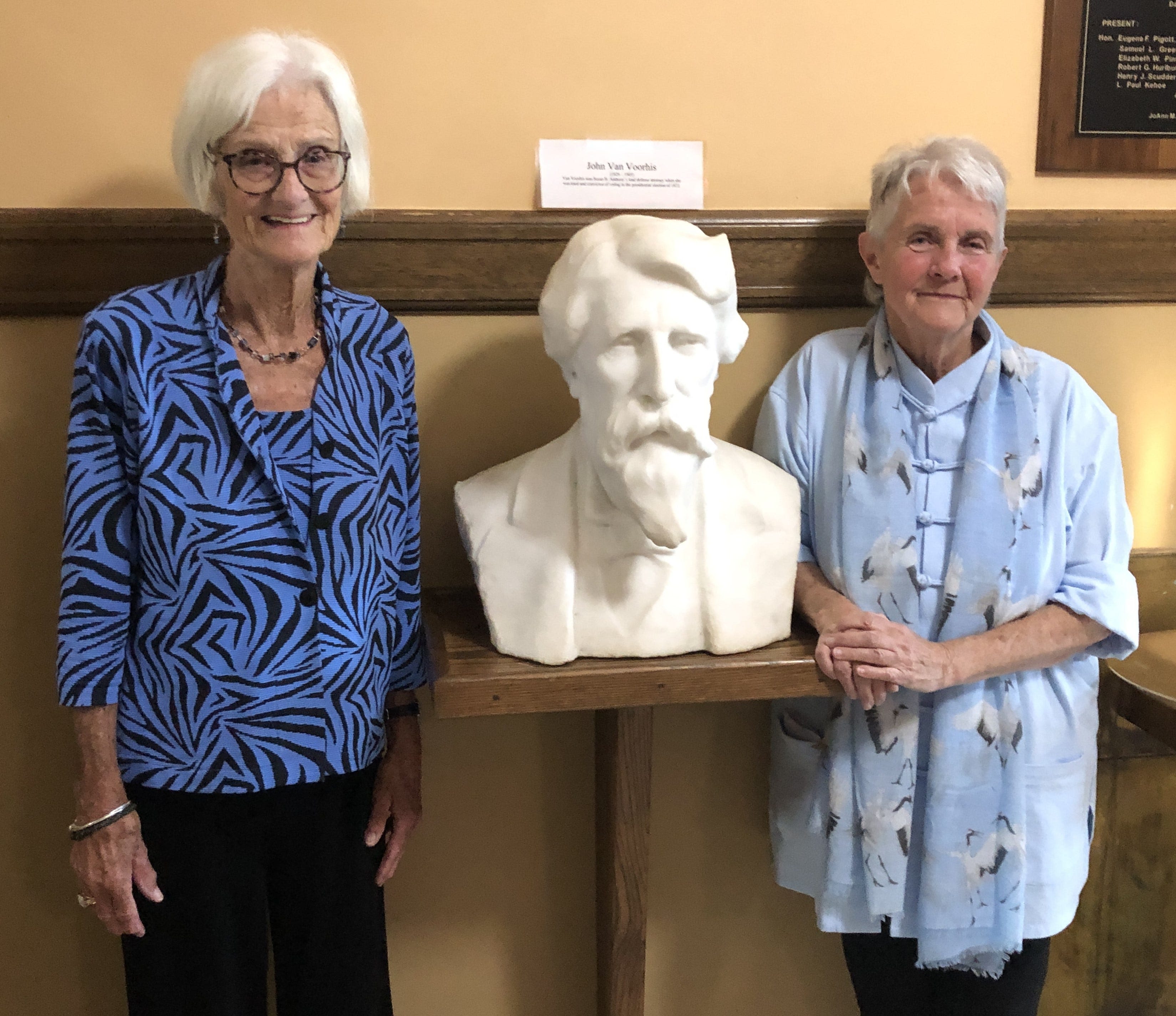 Bust honoring Susan B. Anthony’s attorney dedicated at Ontario County Courthouse