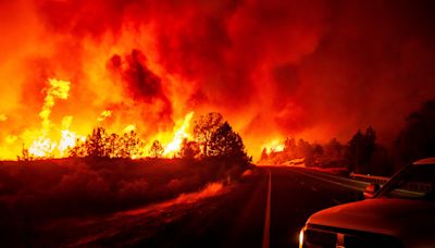 California fire scorches through land the size of Los Angeles