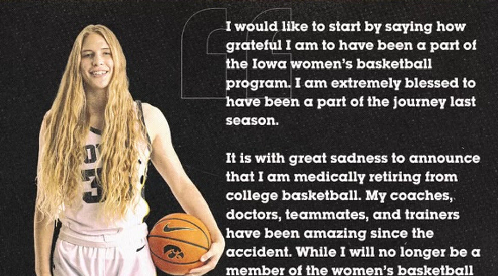 Hawkeye Ava Jones medically retires from basketball