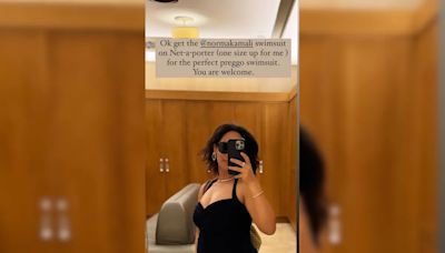 You Can Thank Masaba Gupta Later When You Size Up A Chic Black Swimwear For The "Perfect Preggo Swimsuit"