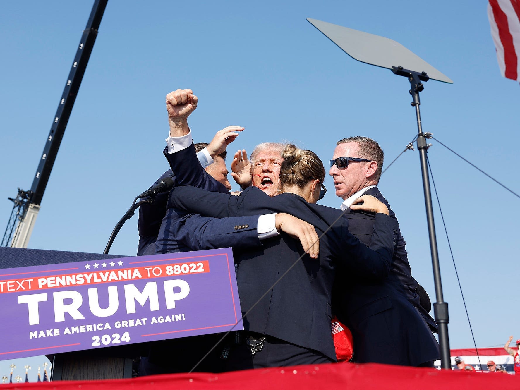 Online sellers are already cashing in with merch featuring Trump's fist-pump photo