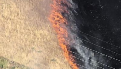 Vegetation fire at Patterson Pass burns nearly 100 acres; containment at 50%