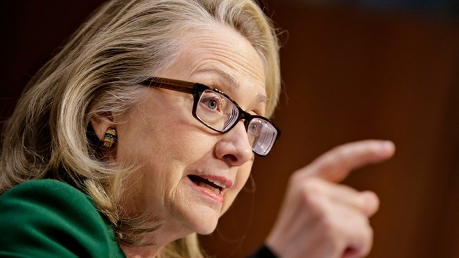 Hillary Clinton wearing special glasses to treat 'double vision'