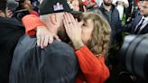 Taylor Swift and Travis Kelce Share a Sweet Kiss After Kansas City Chiefs Win AFC Championship Game