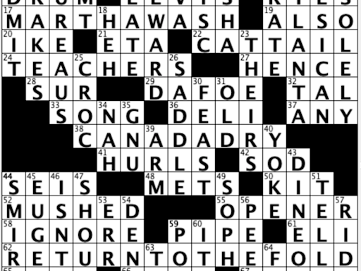 Off the Grid: Sally breaks down USA TODAY's daily crossword puzzle, Laundry Day